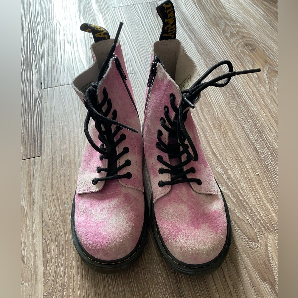 Pink tie dye Doc Martens (kids)